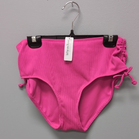 NWT La Vie en Rose Vibrant Pink Bikini Bottom. Size Medium - Picture 1 of 4
